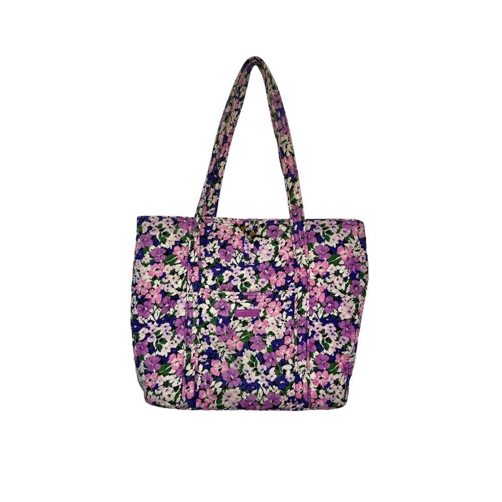 Vera Bradley Purple Flower Garden Get Going Tote